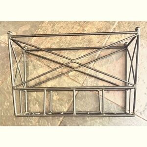 Rare Vintage Black Wrought Iron Mid Century Modern Magazine,Activity Books
Rack